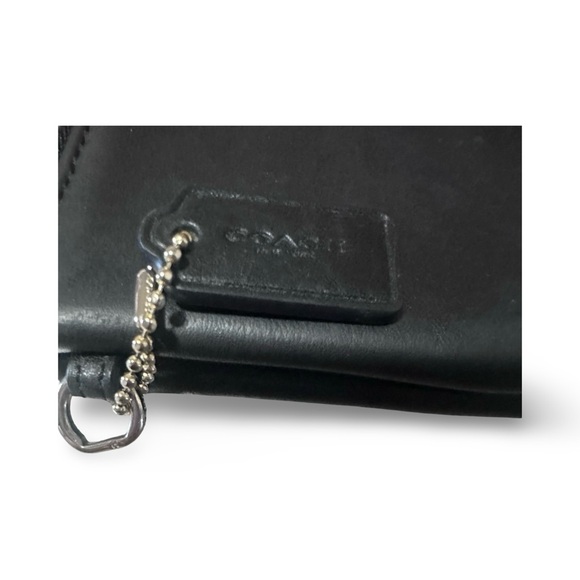 Coach black leather double zip-around wallet hang tag - Picture 4 of 9